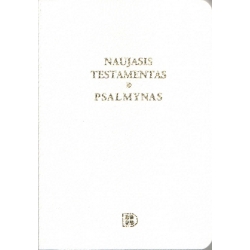 Naujasis Testamentas ir Psalmynas baltas (8 x 11,5 cm), kišeninis)
