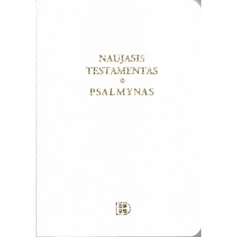 Naujasis Testamentas ir Psalmynas baltas (8 x 11,5 cm), kišeninis)