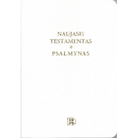 Naujasis Testamentas ir Psalmynas baltas (8 x 11,5 cm), kišeninis)