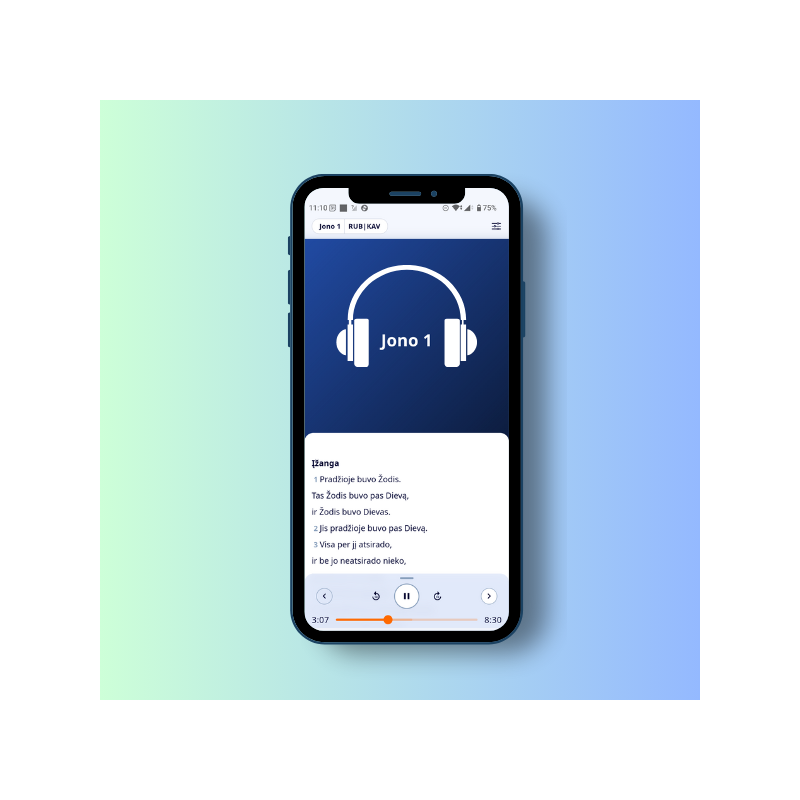 manoBiblija.lt prenumerata - AudioBiblija + Žinynas - 12 mėn